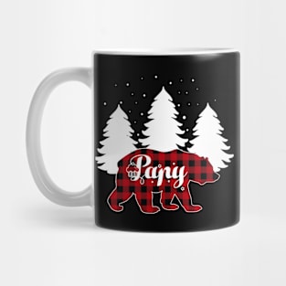 Buffalo Red Plaid Papy Bear Matching Family Christmas Mug